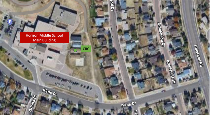Map of the community resource center at HMS